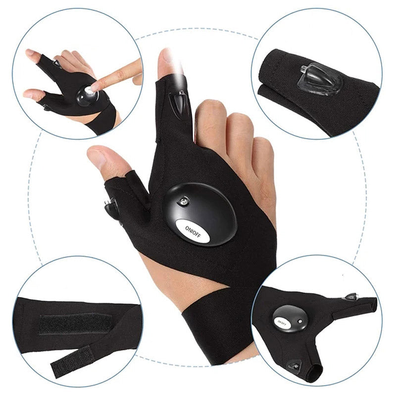 Guantes Impermeables Con Luces Led