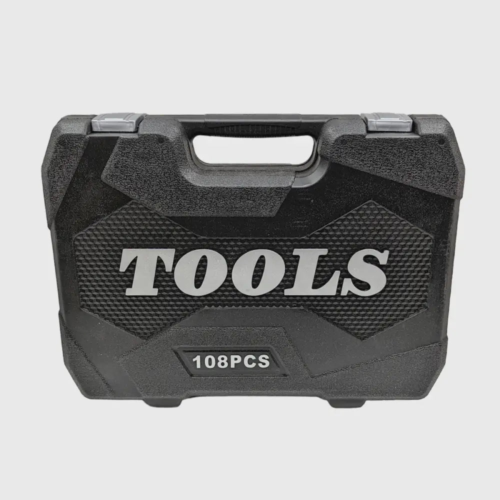 High-quality Chrome Vanadium 108-piece Socket Set. Essential durable hand tools for auto & home repairs.