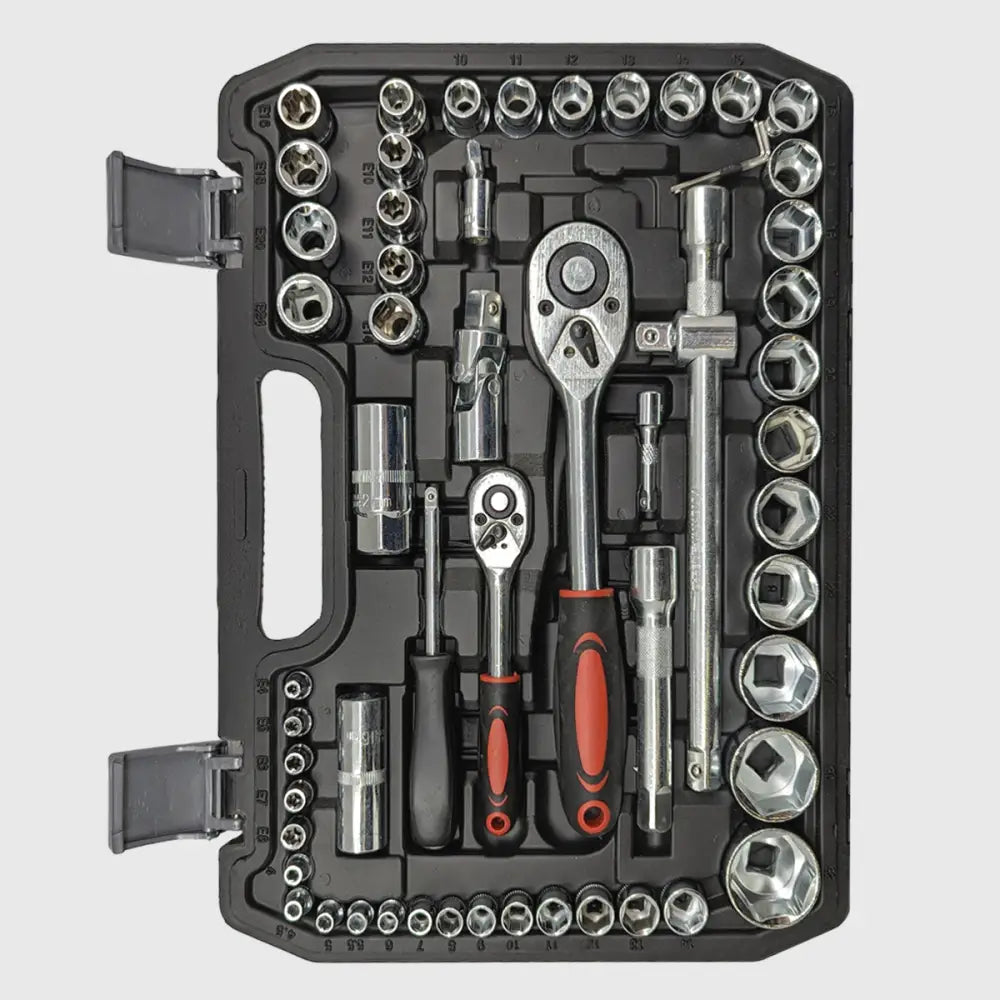 Unisex 108-piece Chrome Vanadium Socket Set for DIY enthusiasts. Ideal for auto repair & home tasks.