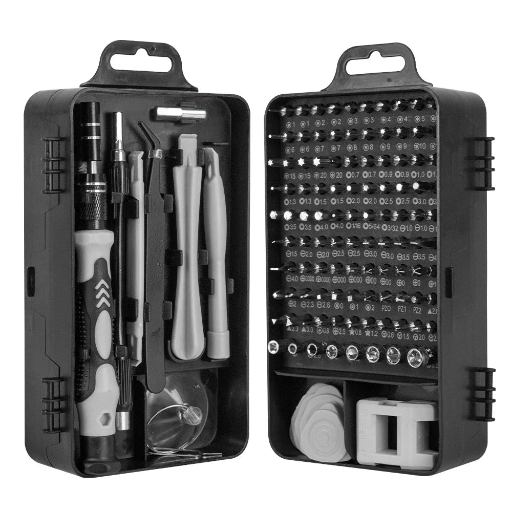 Versatile 115-in-1 precision magnetic screwdriver set for an array of household and tech repairs