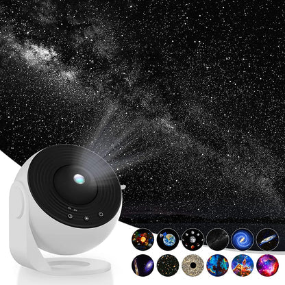 13-in-1 Orion Galaxy Star Projector creating stunning night sky ambiance & mood lighting for bedroom decor.