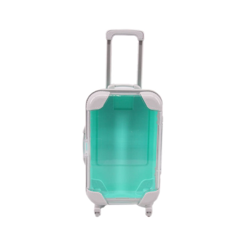Durable 18-inch doll suitcase, perfect for pretend travel and organizing doll clothes.