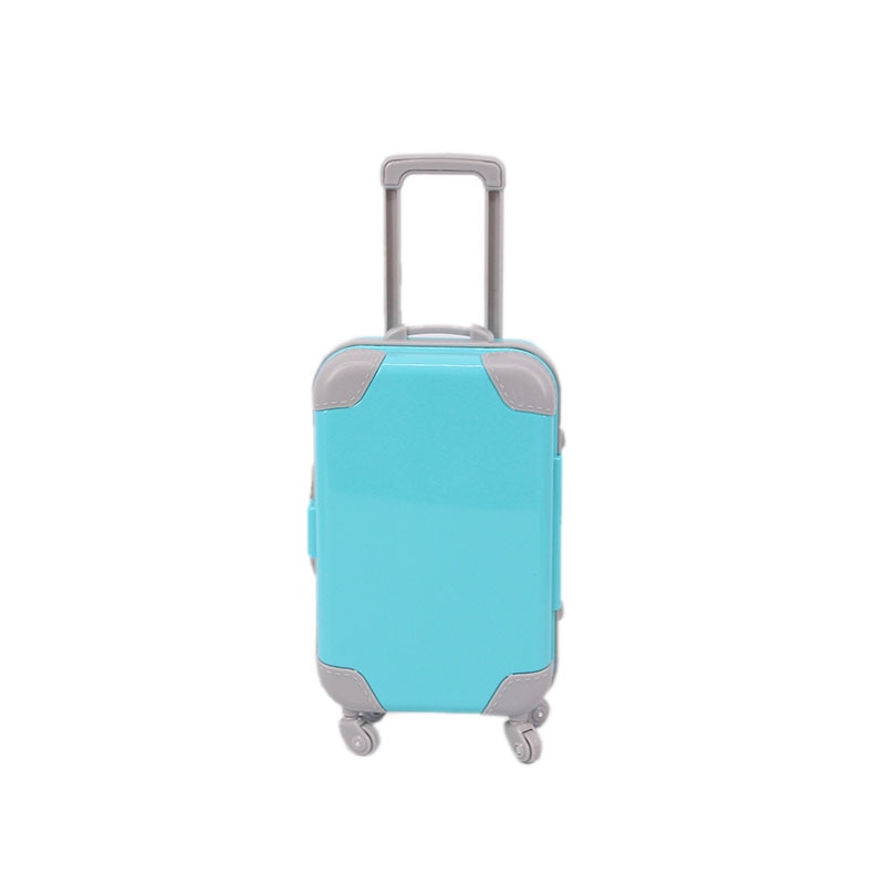 Sturdy 18-inch doll luggage with working handle, encouraging travel role-play for kids.