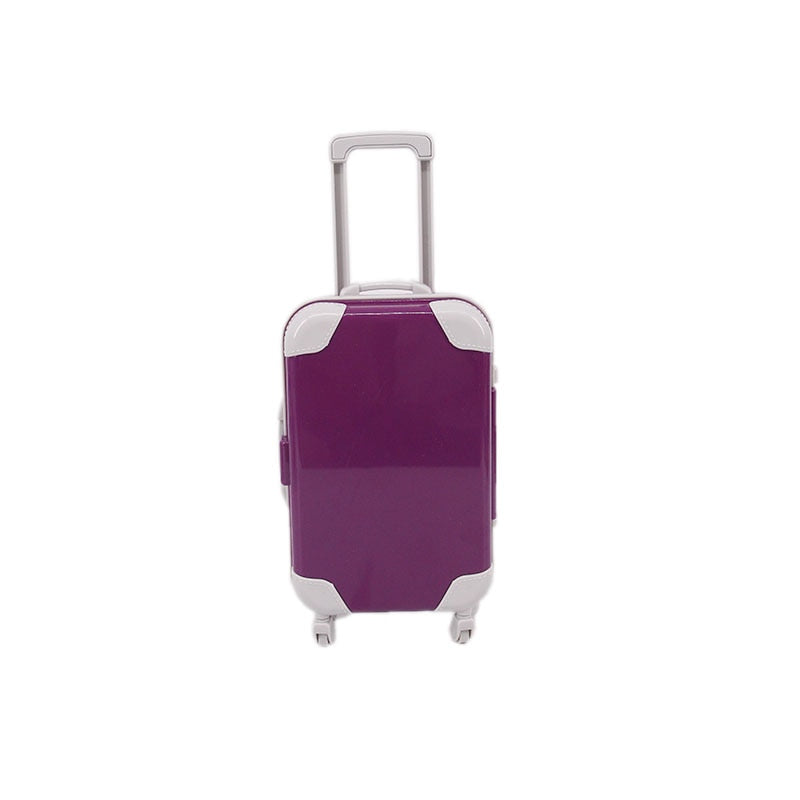18-inch doll suitcase, a great toy organizer for doll's tiny belongings and travel gear.