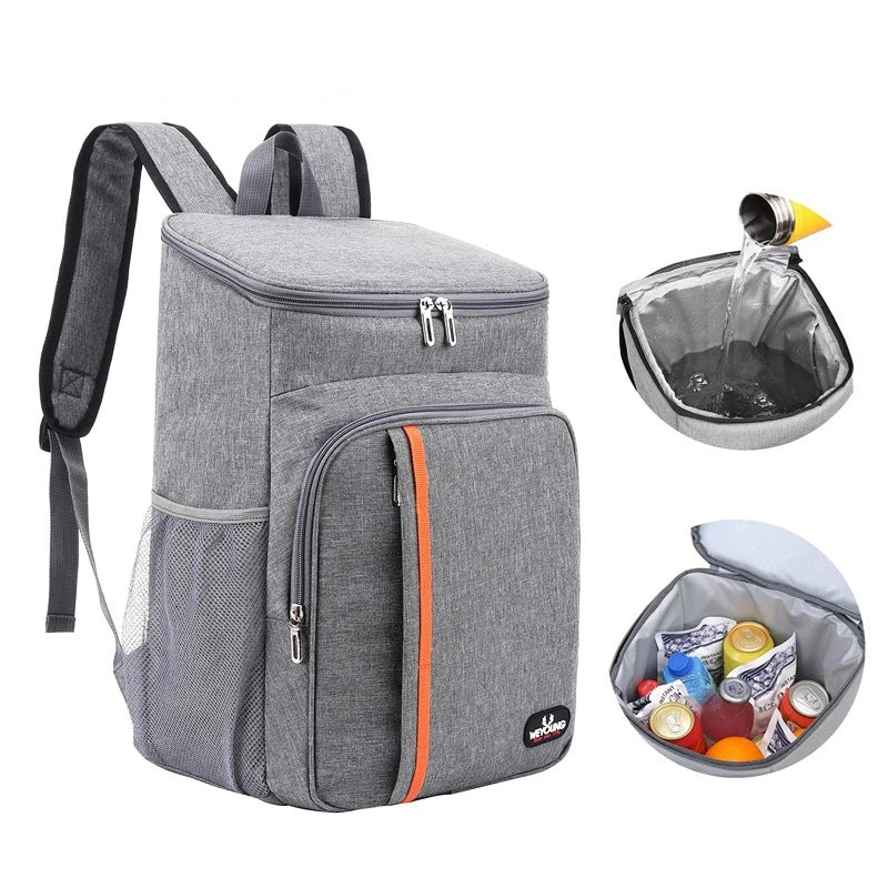 Unisex 18L insulated lunch bag, ideal for keeping food fresh on-the-go, vibrant blue color