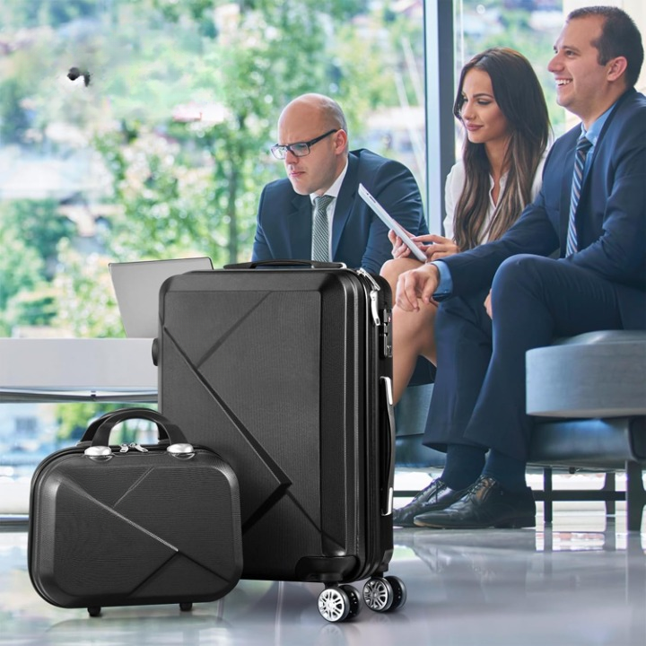 2-Piece ABS hard shell luggage set with TSA lock for secure, durable travel. Smooth 360° spinner wheels.