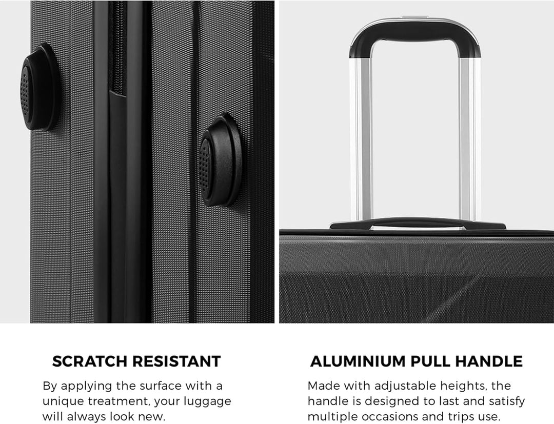 Travel with peace of mind using this 2-piece luggage set with integrated TSA lock and robust hard shell design.