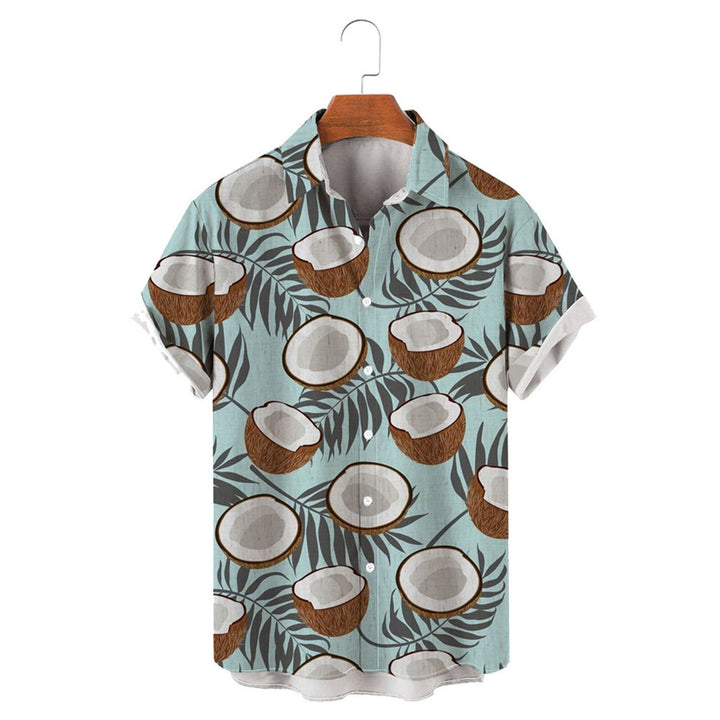Men's Vibrant Lemon Print Summer Shirt - Relaxed Fit & Stylish