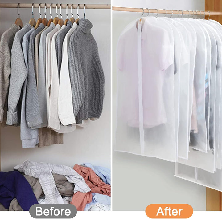 Keep clothes fresh: 24 breathable garment covers for dust-free wardrobe organization.