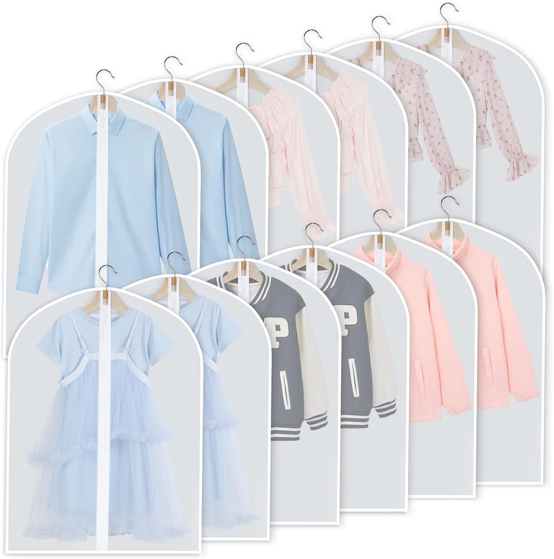 Preserve your clothes: 24 breathable PEVA garment covers, multi-size for ultimate care.