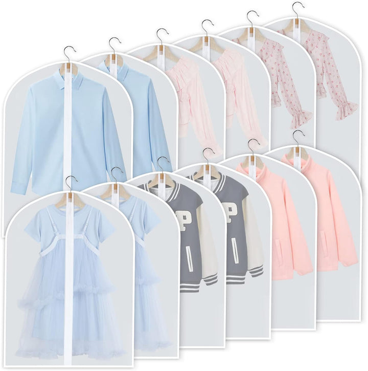 Preserve your clothes: 24 breathable PEVA garment covers, multi-size for ultimate care.