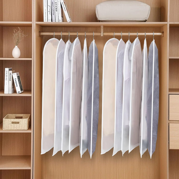 Professional garment protection: 24 breathable covers for suits, dresses, and coats.