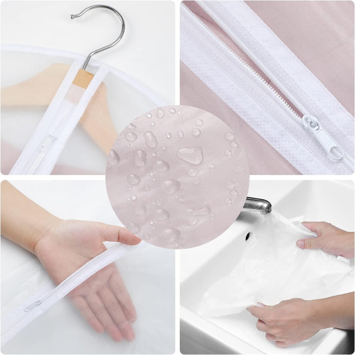 Clear PEVA garment covers, 24-pack, for keeping seasonal clothes fresh and neat