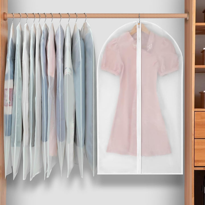 Essential closet accessory: 24 individual hanging garment covers for all clothing types