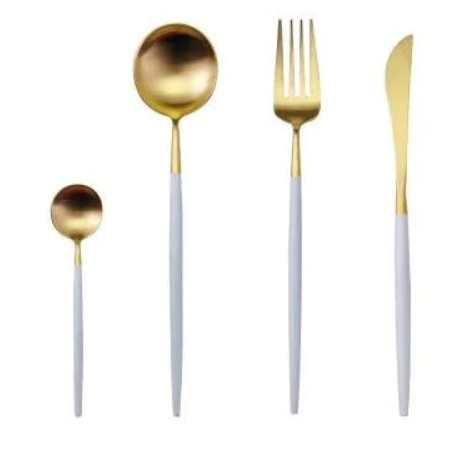 Contemporary 24-piece flatware set, stainless steel elegance.