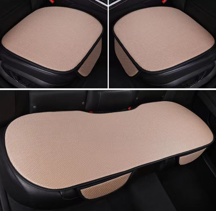 Enhance vehicle interior with CoolRide 3-piece anti-slip car seat covers, featuring a soothing massage effect & breathability.
