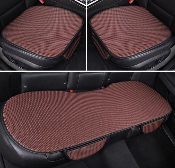 Luxury anti-slip car seat covers with massage effect. Ice silk material provides cool comfort for any vehicle interior.