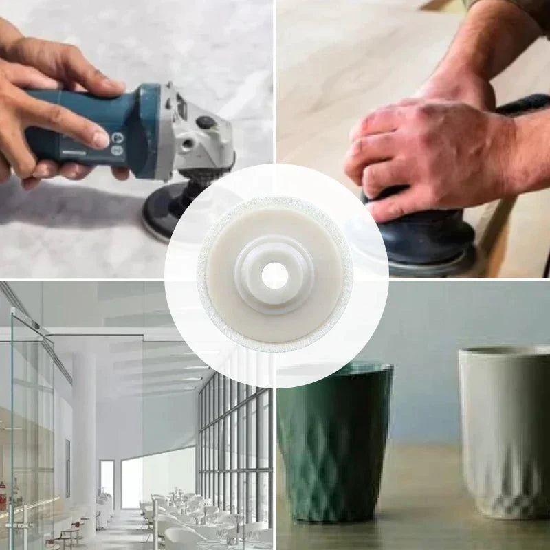 Wool polishing pads for restoring furniture, buffing metal & auto detailing. 3-piece cleaning tool.