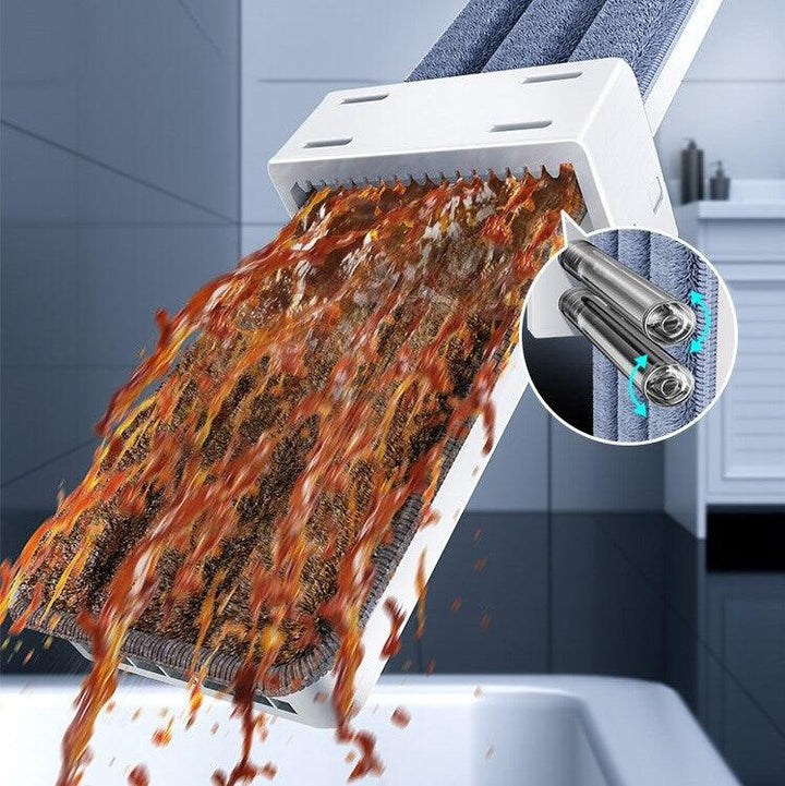 Easy clean household mop, 360° rotating head and adjustable handle make floor cleaning effortless for all users.