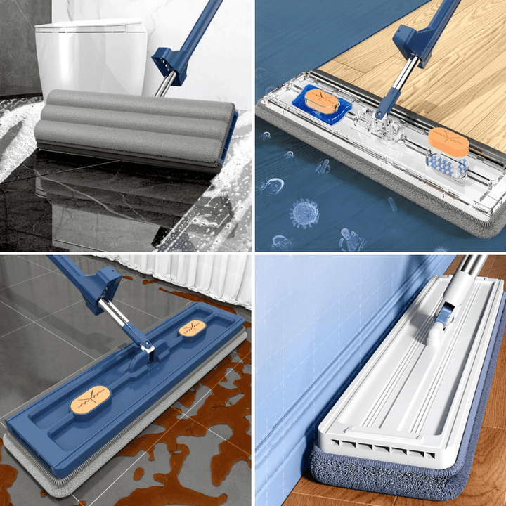 Versatile 360° Rotating Mop, perfect floor cleaner for kitchens, bathrooms, and large living spaces.