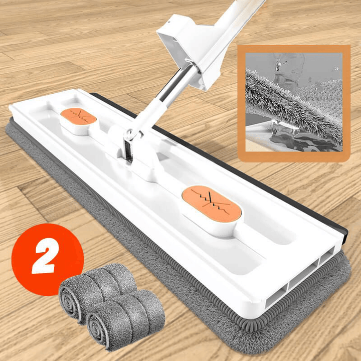 Ergonomic 360° Rotating Mop with a durable, extendable handle and washable microfiber head.