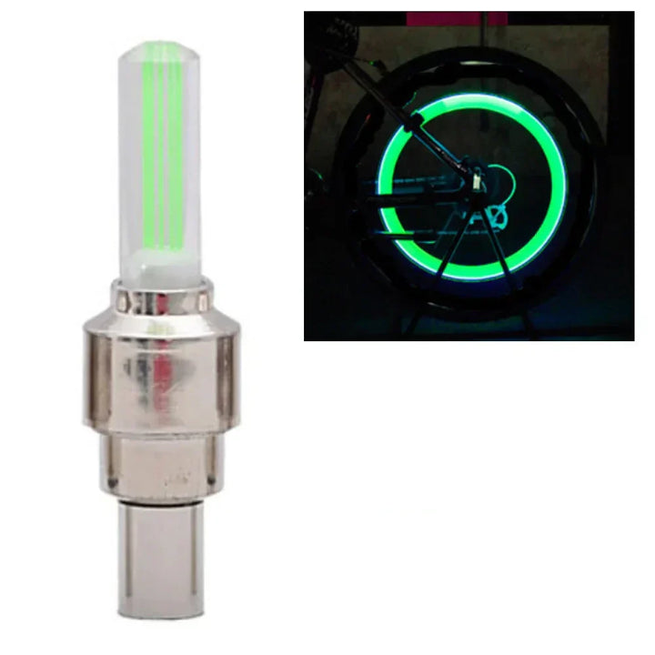 Vehicle styling with 4 LED valve caps for cars & bikes. Vibrant tire lights ensure better night safety & look.