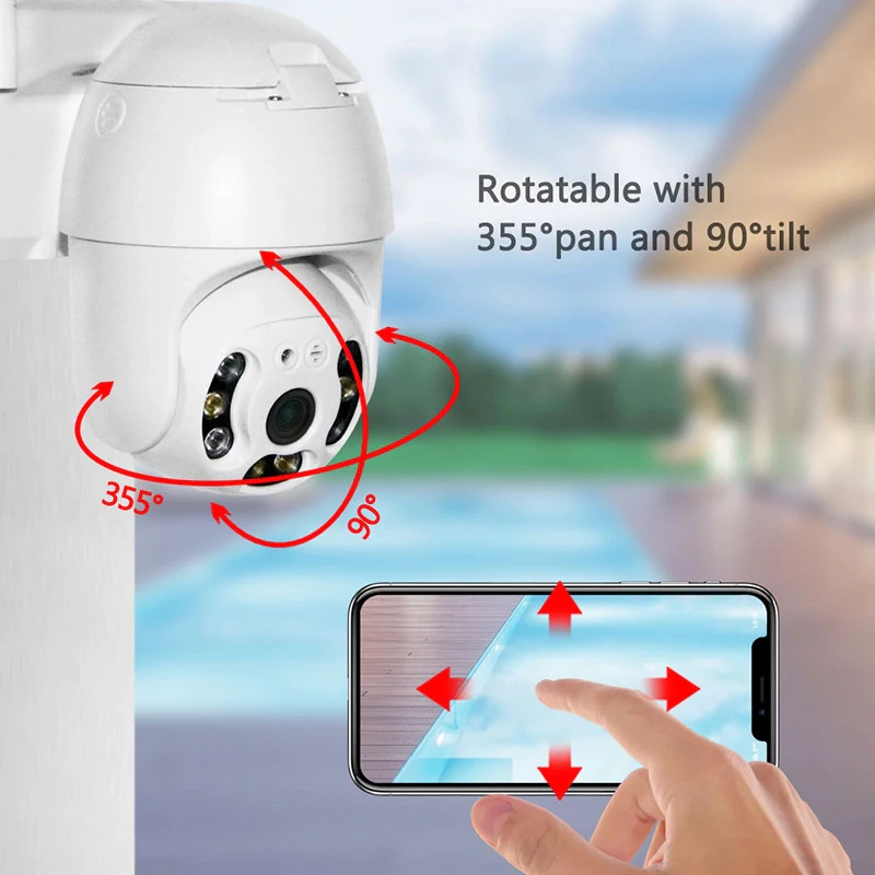 Set of 4 IP smart WiFi security cameras, offering advanced motion detection for complete home security.