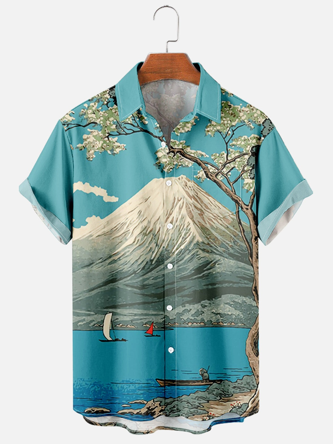 Men's Vibrant Lemon Print Summer Shirt - Relaxed Fit & Stylish
