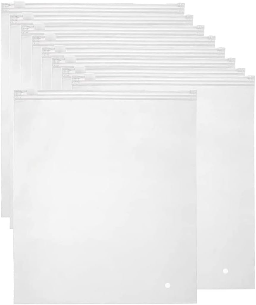 40-pack frosted resealable storage bags for clothing organization and travel