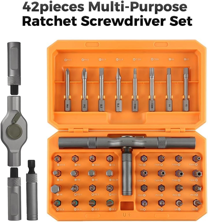 High-quality 42-in-1 magnetic screwdriver set with durable S2 alloy steel bits