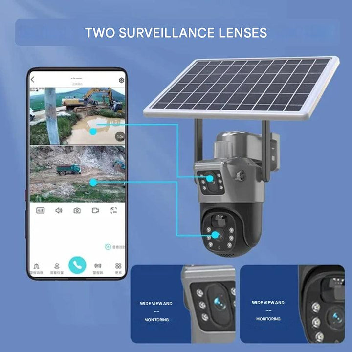 Advanced 4K wireless outdoor security camera. Solar-powered, motion detection for complete home safety.