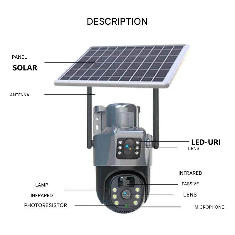 Durable outdoor security camera with solar power for reliable, weatherproof surveillance 24/7.