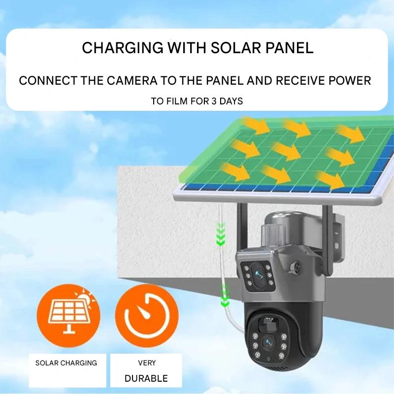 Home security redefined: 4K wireless outdoor camera with solar power for ultimate protection.