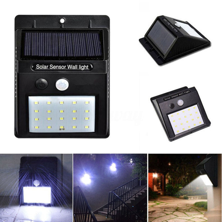 Weatherproof 5-pack solar LED outdoor wall lights. Wireless, energy-efficient for garden, patio & security lighting.