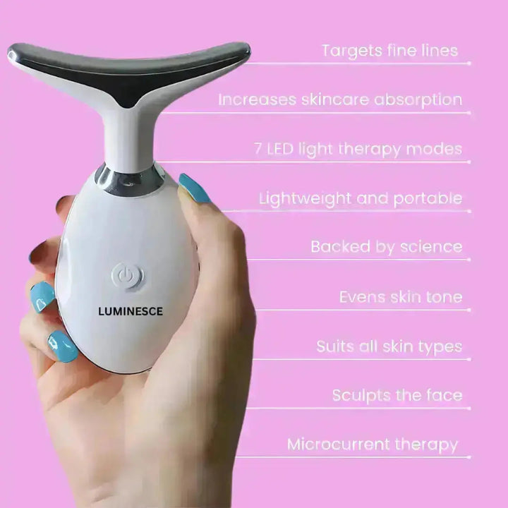 Professional 7-in-1 facial firming & massage tool for at-home anti-aging spa results.