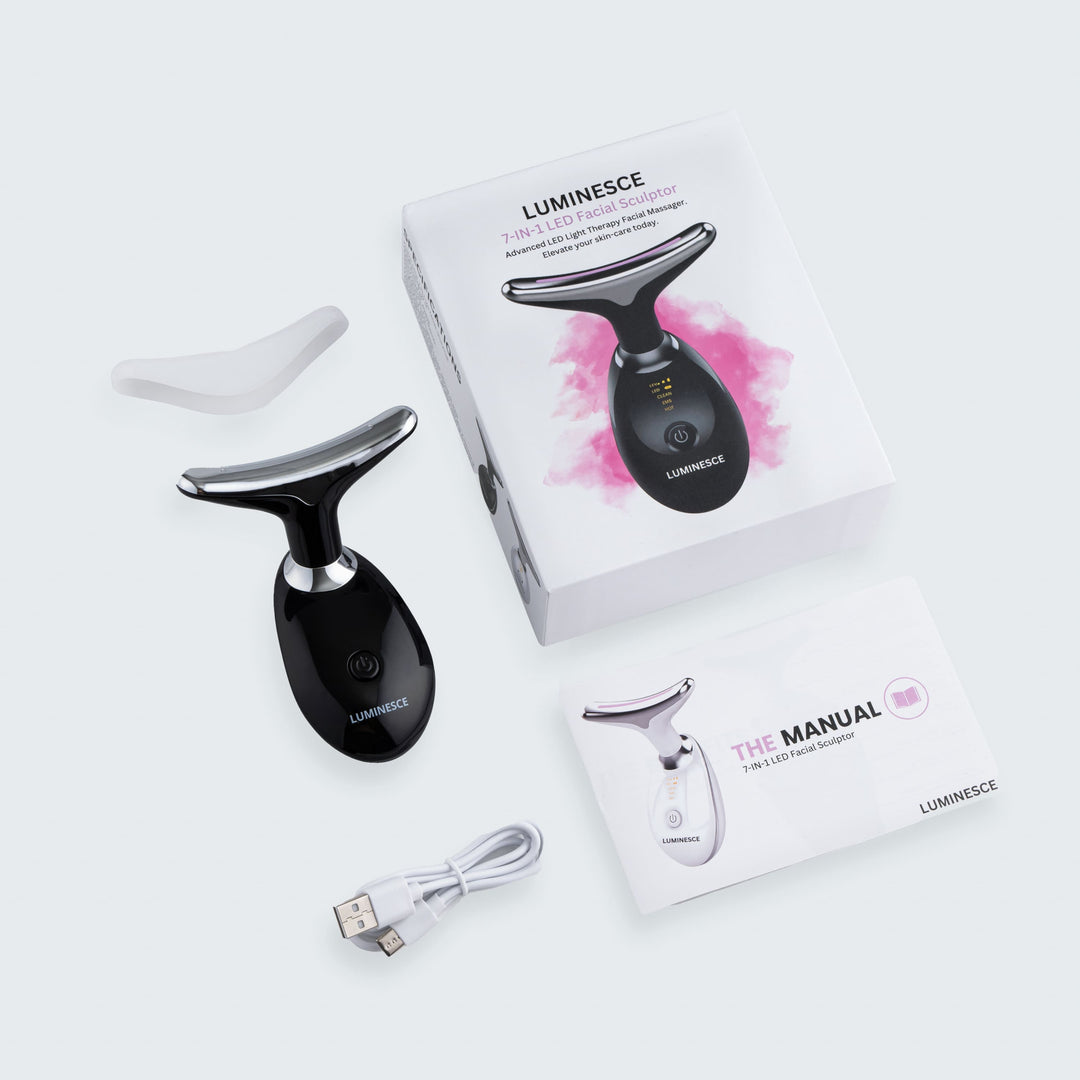 Total skincare: 7-in-1 LED facial massager for firming, anti-aging, and a healthy glow.