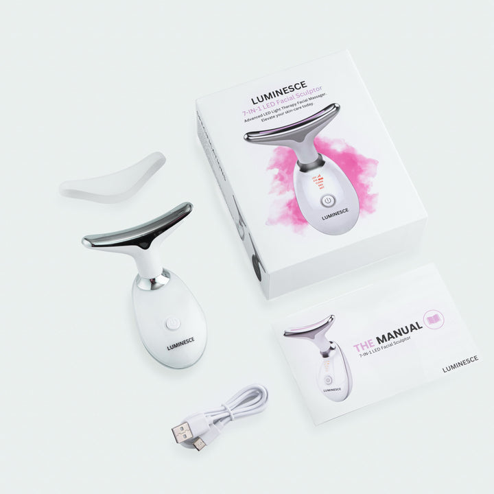 EMS microcurrent facial tool for skin lifting, firming, and anti-aging rejuvenation.