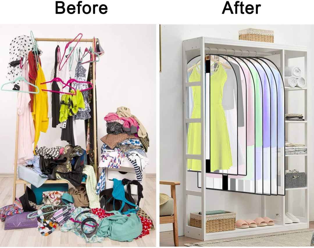 71-inch extra-long garment bag, ideal for long coats and robes, dustproof clothing storage.