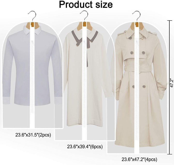 Wedding dress storage solution: 71" extra-long garment bag with breathable, dustproof PVC.