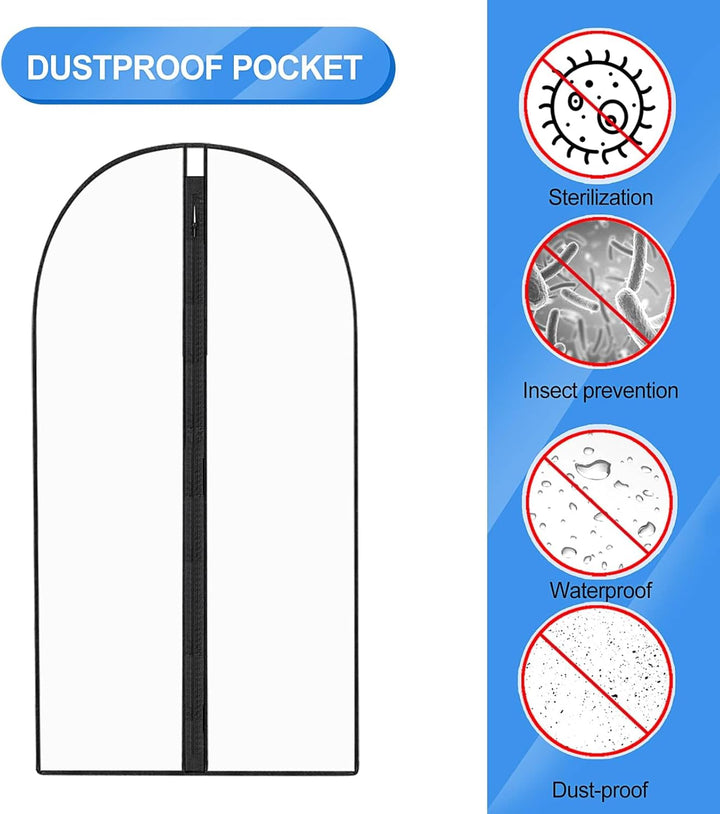 Home storage solution: 71" extra-long garment bag for delicate formal wear.