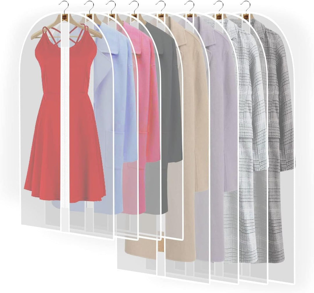 Long garment cover, 71 inches, extra-long for formal dresses, suits, and special occasion wear.