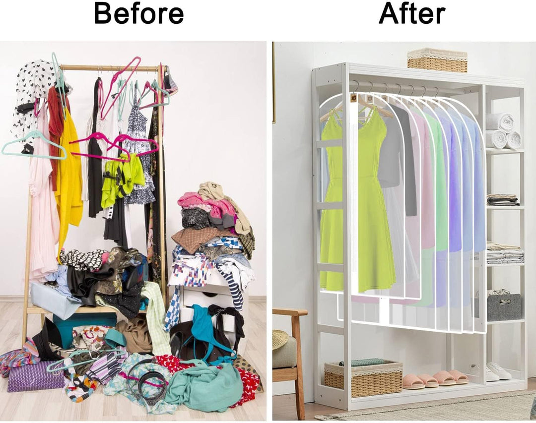 Travel-friendly 71" garment bag, extra-long, ensures wrinkle-free formalwear transport.