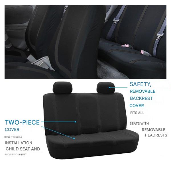 Upgrade your car interior with 9-piece universal car seat covers. Machine washable, breathable, comfort.