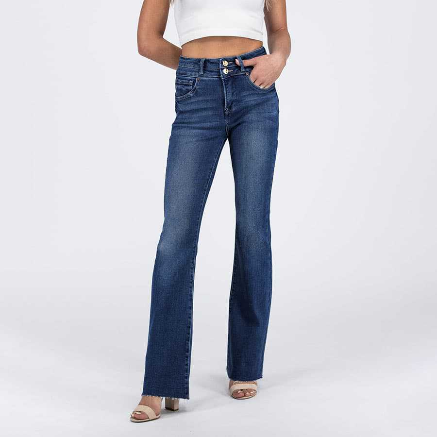 Women's High-Waisted Flared Stretch Denim Jeans