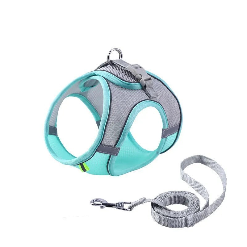 Escape-proof adjustable cat harness with soft padding and leash. Ensures a secure, comfortable fit for outdoor feline adventures.