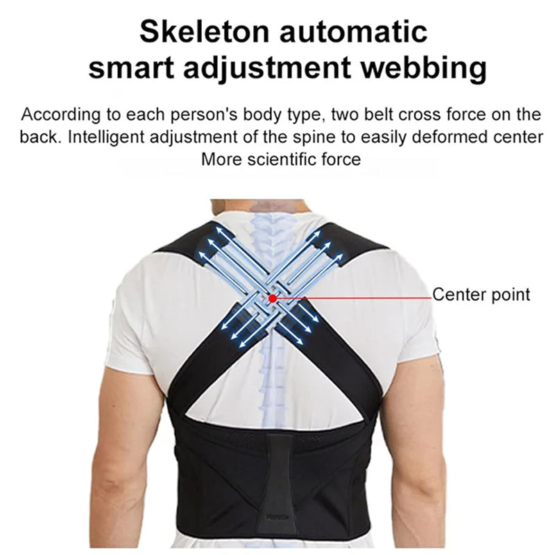 Posture alignment back support for women & kids, adjustable straps for ergonomic fit