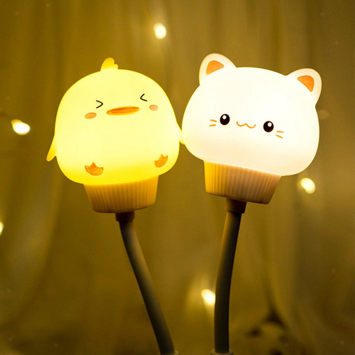 Unisex adorable LumiPals animal LED night light, ideal for cozy bedroom decor. USB-powered cute gift for kids.