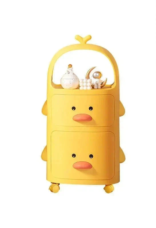 Space-saving duck toy storage rack, a whimsical addition to kids' bedroom or play area