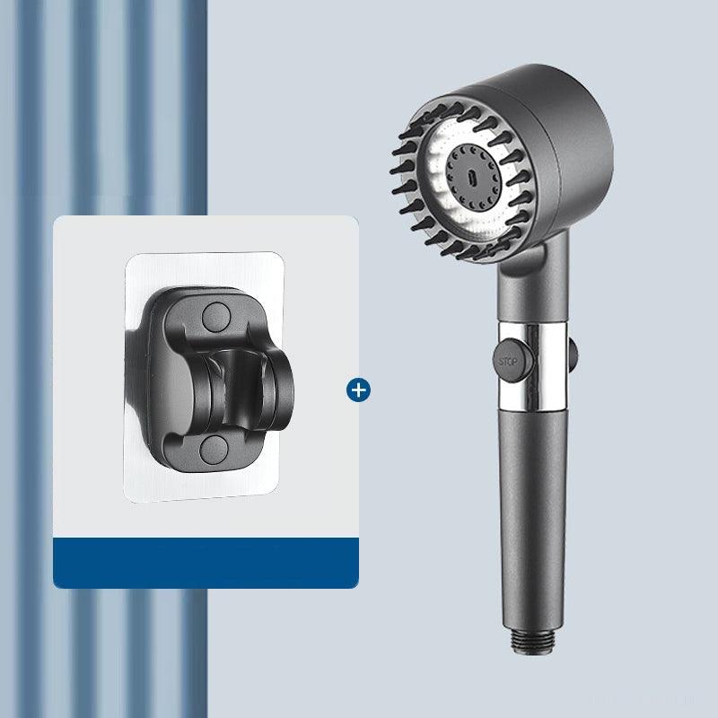 Easy-install Aeris luxury high-pressure shower head, chrome finish, perfect bathroom upgrade for a home spa experience.