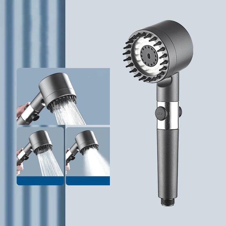 Water-saving Aeris luxury high-pressure shower head with powerful jetstream & adjustable spray for home bathrooms.